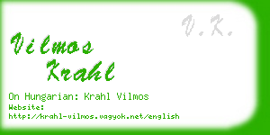 vilmos krahl business card